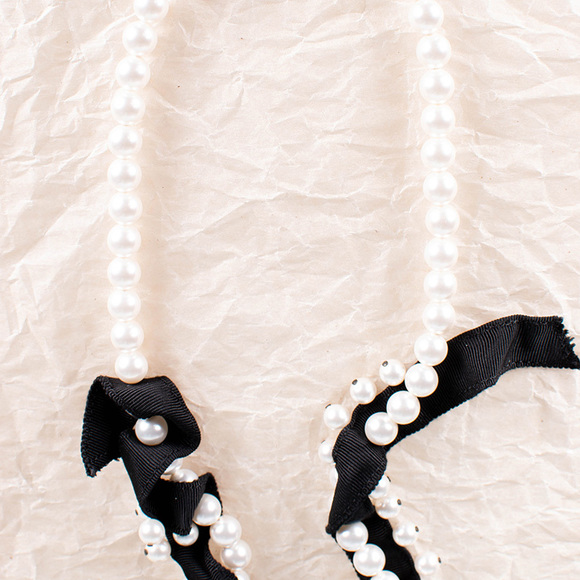 LANVIN BLACK & WHITE EVENING NECKLACEWOMENS